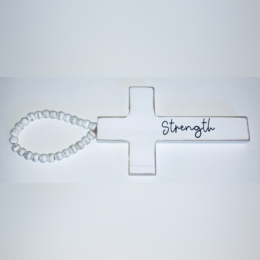 Kirklands Beaded Wood Cross - NEW!